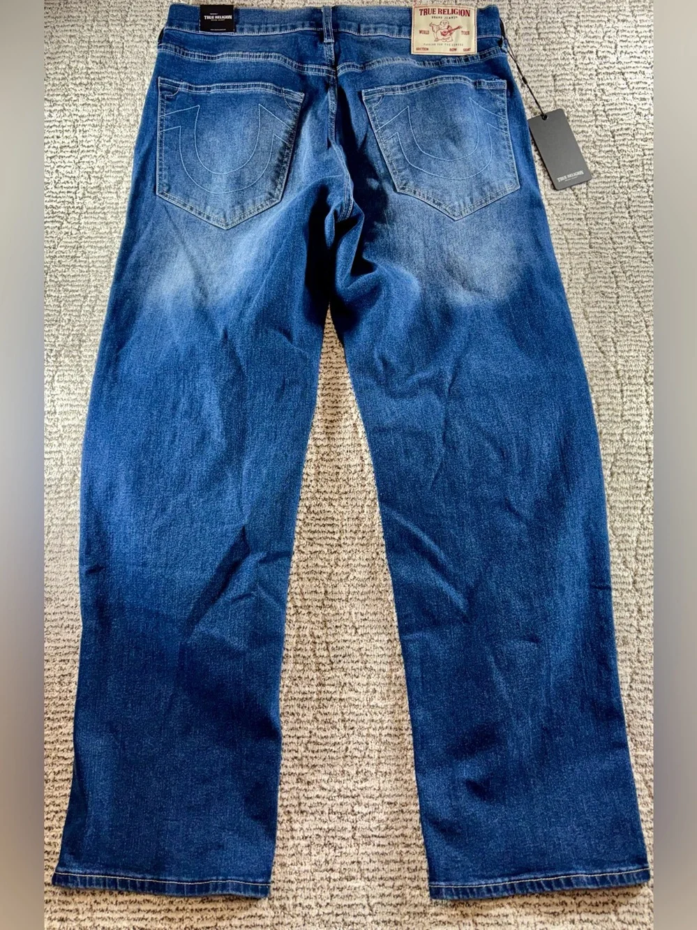 NWT True Religion Men’s 32/32 Medium Blaze Wash Bobby Relaxed Baggy Jeans